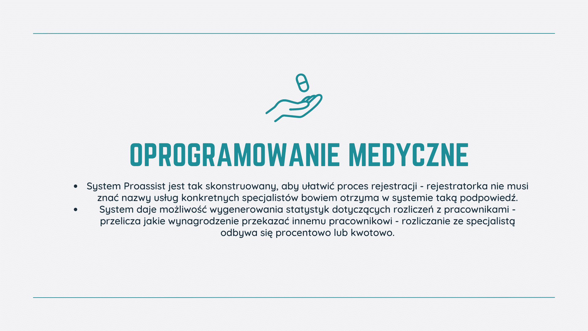 medyczne oprogramowanie do rejestracji i rozliczeń z pracownikami.