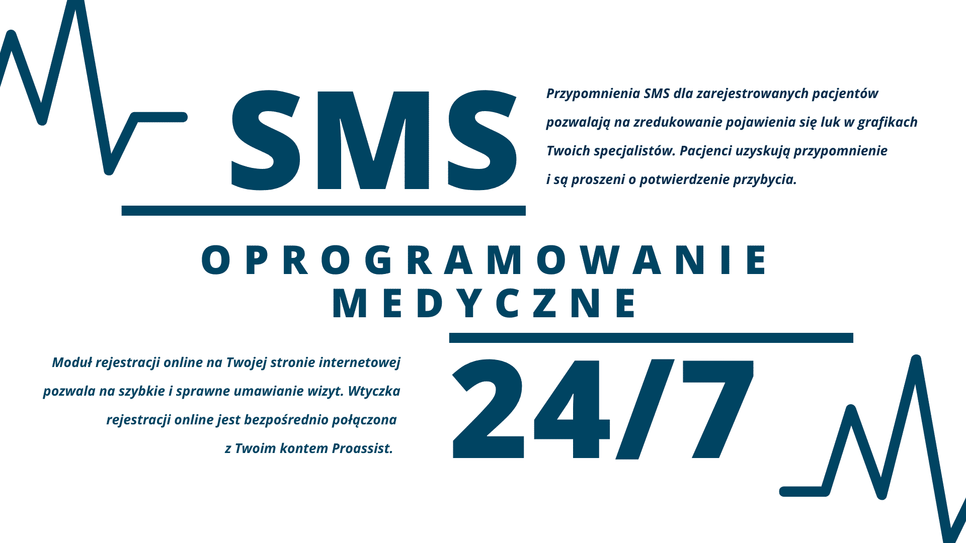 Oprogramowanie medyczne SMS wspomaga grafik lekarzy i rejestrację wizyt online 24/7.