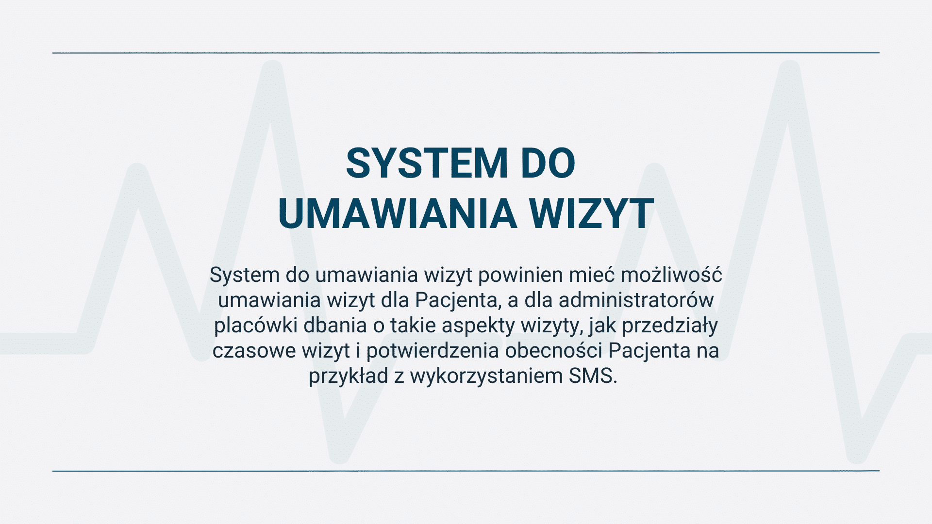 System do umawiania wizyt, zarządzanie terminami i potwierdzenia SMS dla pacjentów.