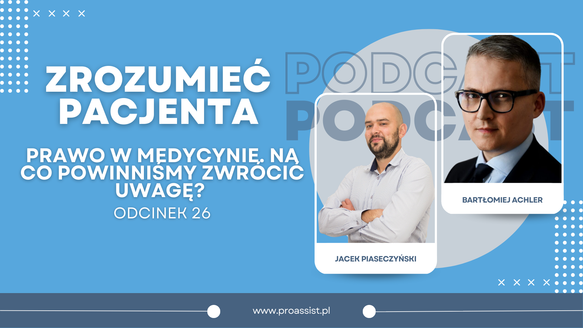 Okładka do podcastu Zrozumieć Pacjenta. Jacek Piaseczyński i Bartłomiej Achler