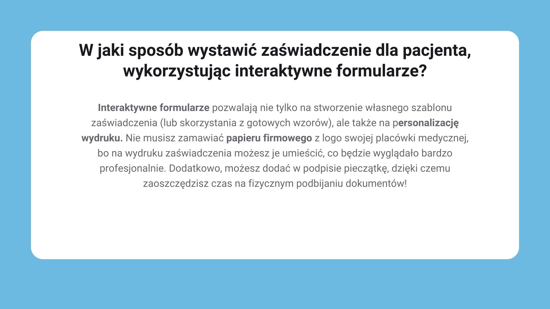 Interaktywne formularze do tworzenia i personalizacji zaświadczeń z podpisem pieczątki.