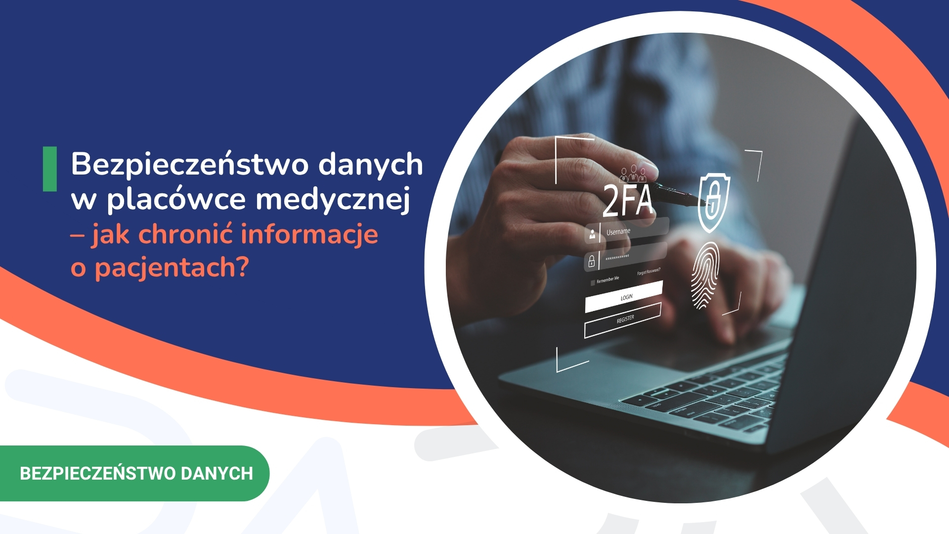 Osoba korzystająca z laptopa z widocznym interfejsem uwierzytelniania dwuskładnikowego 2FA.