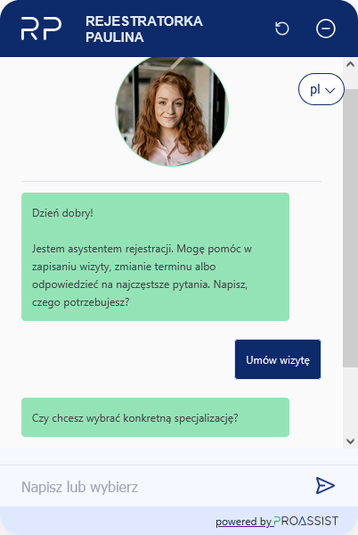 Screenshot 2026-06-09 at 12-19-22 Chatbot – Proassist - System do zarządzania gabinetem i placówką medyczną