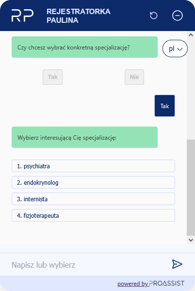 Screenshot 2026-06-09 at 12-24-03 Chatbot – Proassist - System do zarządzania gabinetem i placówką medyczną