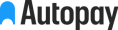 Logo Autopay z niebieskim łukiem i czarnym napisem po prawej stronie